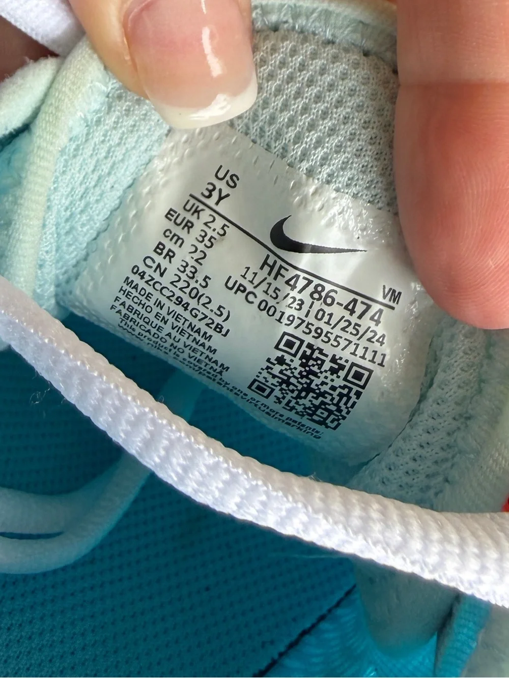 Nike air max 270 glacier blue Aquarius blue white total orange 3y